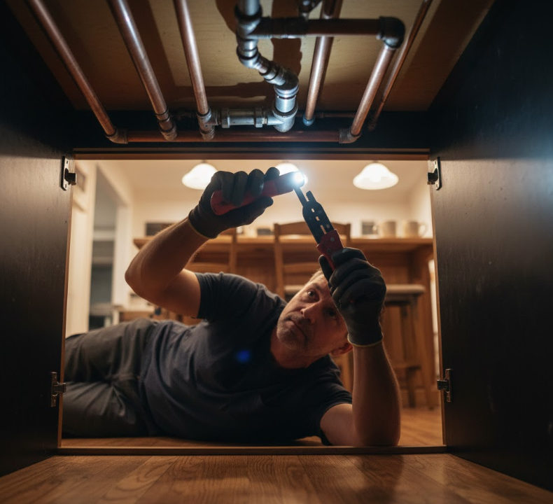 Professional plumber working in Rome GA